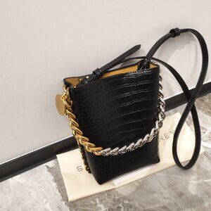 NWT Stella McCartney Frayme mini Tote bag in BLACK